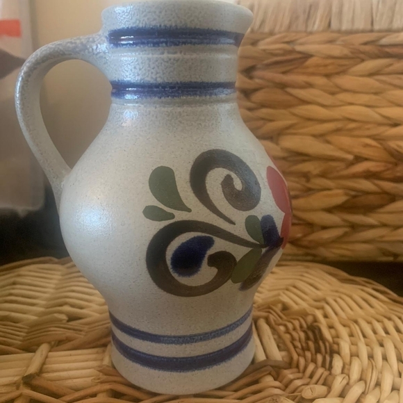Bundle OnlyCeramic Pitcher Blue salt glaze Folk Art ceramics Mid Century German - Picture 1 of 7